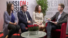 (From l-r) WorldGBC's Victoria Burrows, Canary Wharf Group's Martin Gettings, House of Fraser's Dorothy Maxwell and edie's Luke Nicholls